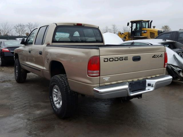 1B7HG48N72S670495 - 2002 DODGE DAKOTA QUA BROWN photo 3