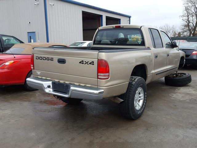 1B7HG48N72S670495 - 2002 DODGE DAKOTA QUA BROWN photo 4