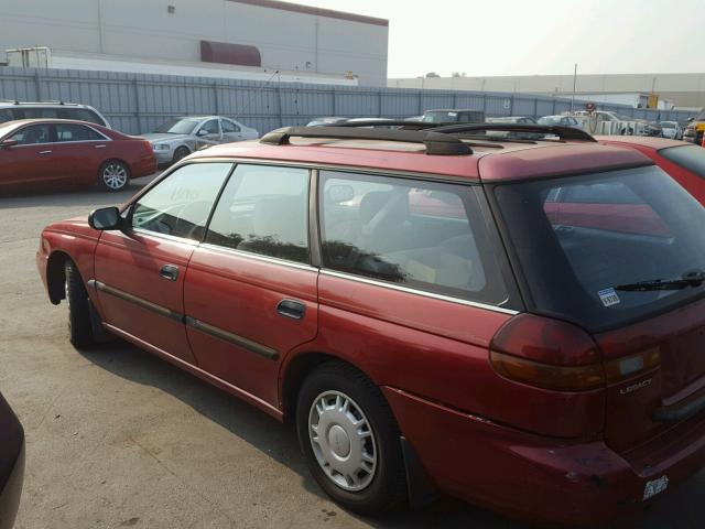 4S3BK6356S7328482 - 1995 SUBARU LEGACY L/O BURGUNDY photo 3