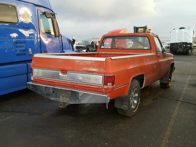 2GCGC24M4E1165849 - 1984 CHEVROLET C20 ORANGE photo 4