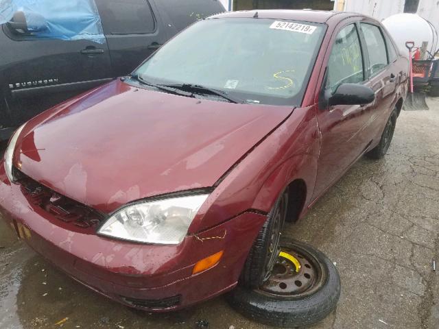 1FAFP34N96W244304 - 2006 FORD FOCUS ZX4 MAROON photo 2