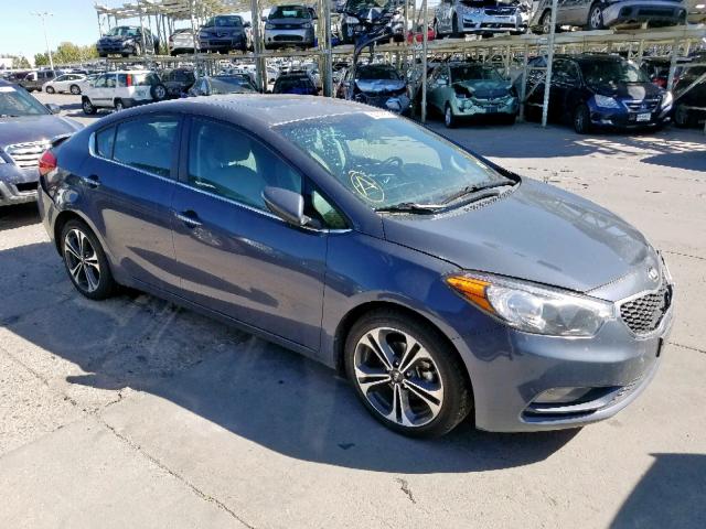 KNAFZ4A89E5104618 - 2014 KIA FORTE EX GRAY photo 1