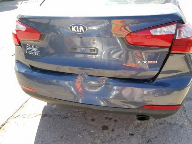 KNAFZ4A89E5104618 - 2014 KIA FORTE EX GRAY photo 9