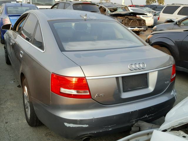 WAUAH74F36N155946 - 2006 AUDI A6 3.2 GRAY photo 3