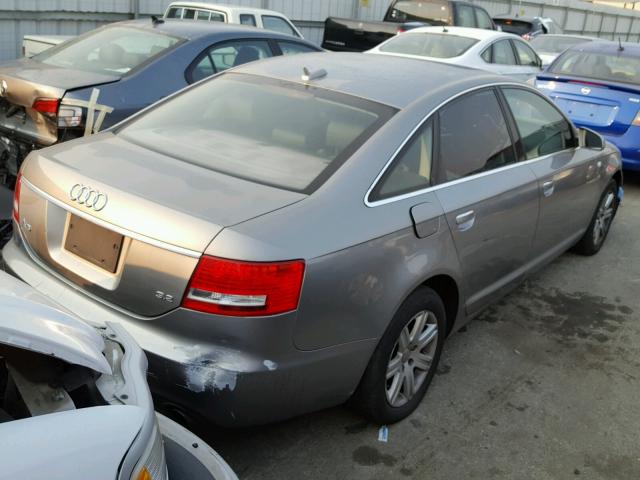 WAUAH74F36N155946 - 2006 AUDI A6 3.2 GRAY photo 4