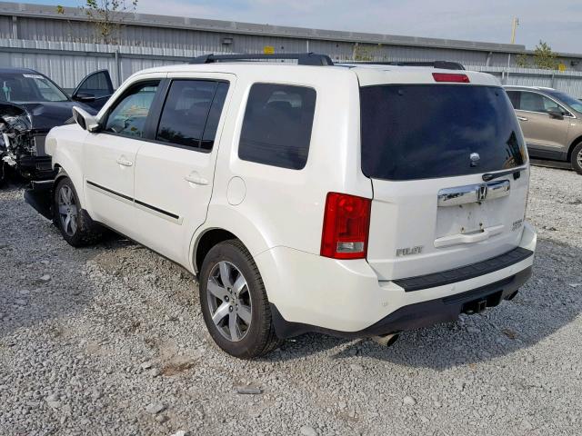 5FNYF4H95DB045342 - 2013 HONDA PILOT TOUR WHITE photo 3