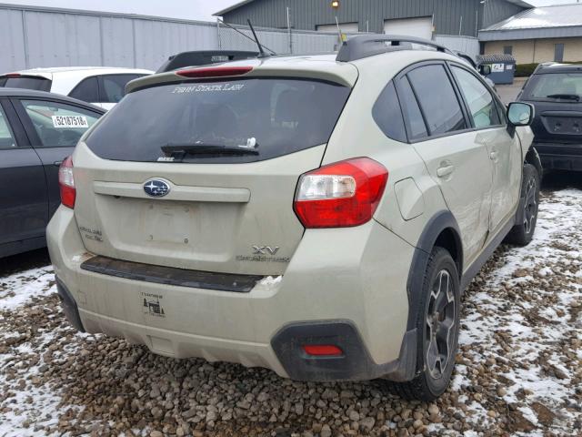 JF2GPAGC6E8269260 - 2014 SUBARU XV CROSSTR BEIGE photo 4