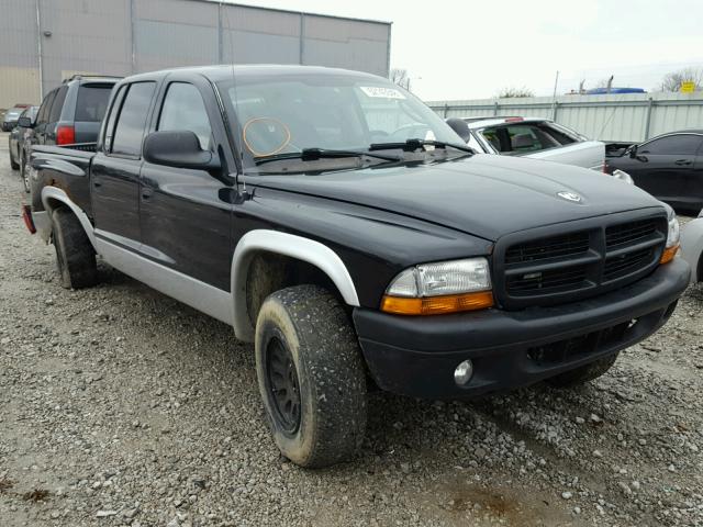 1D7HG48N34S665013 - 2004 DODGE DAKOTA QUA BLACK photo 1