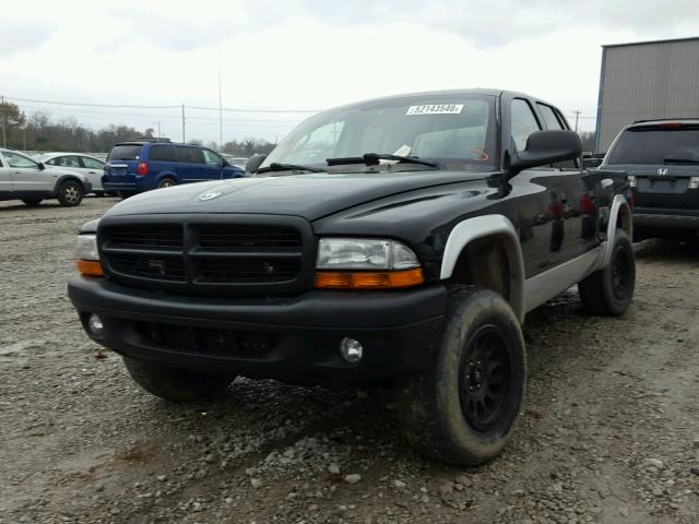 1D7HG48N34S665013 - 2004 DODGE DAKOTA QUA BLACK photo 2