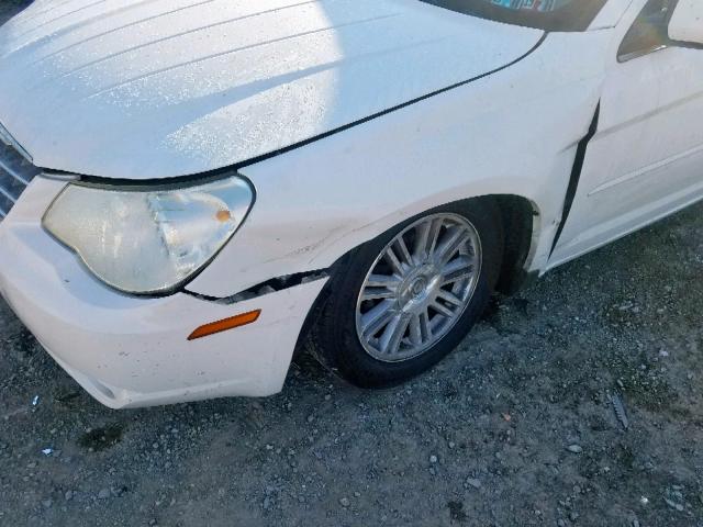 1C3LC56K27N508353 - 2007 CHRYSLER SEBRING TO WHITE photo 9