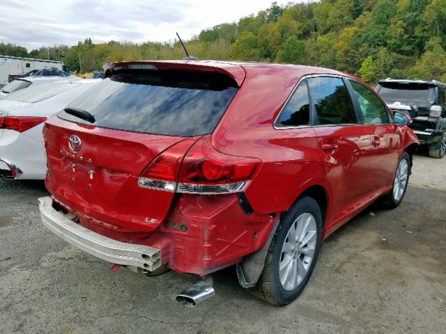 4T3ZA3BB6FU094409 - 2015 TOYOTA VENZA LE RED photo 4