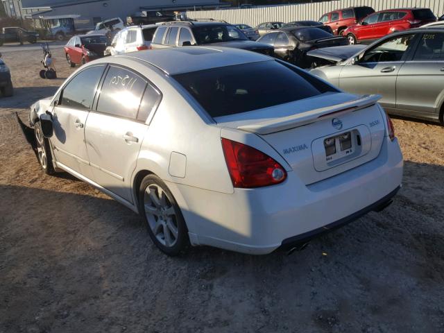 1N4BA41E08C828850 - 2008 NISSAN MAXIMA SE WHITE photo 3