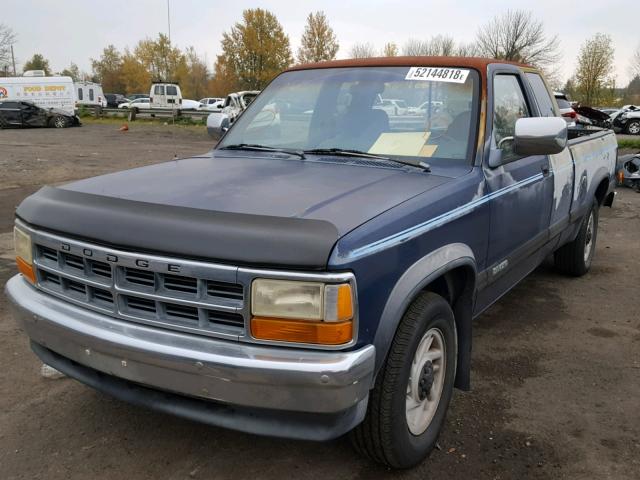 1B7FL23X9PS237574 - 1993 DODGE DAKOTA BLUE photo 2