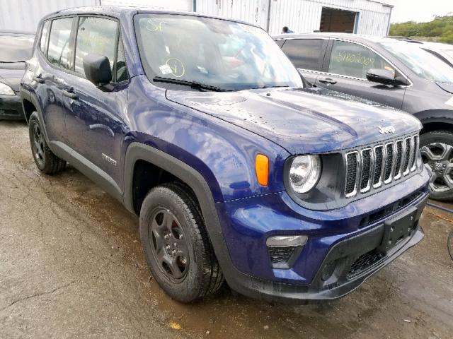 ZACNJBAB4KPJ98221 - 2019 JEEP RENEGADE S BLUE photo 1