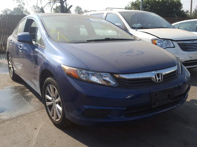 19XFB2F9XCE341763 - 2012 HONDA CIVIC EXL BLUE photo 1