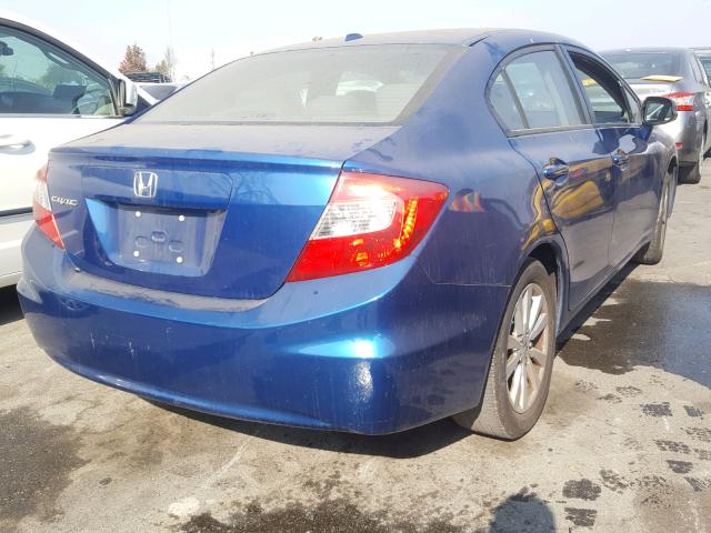 19XFB2F9XCE341763 - 2012 HONDA CIVIC EXL BLUE photo 4