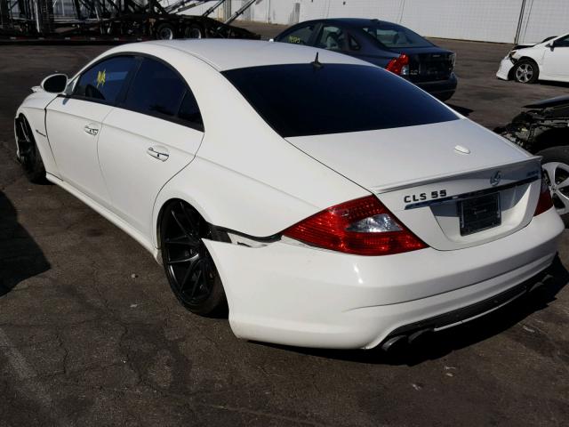 WDDDJ76X66A035582 - 2006 MERCEDES-BENZ CLS 55 AMG WHITE photo 3