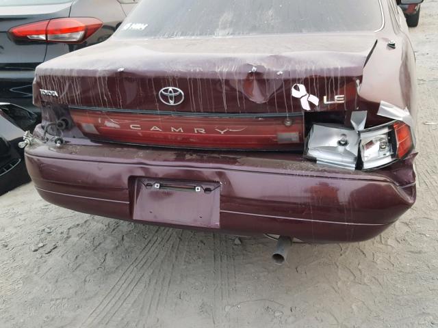 JT2SK12E5P0107646 - 1993 TOYOTA CAMRY BURGUNDY photo 9