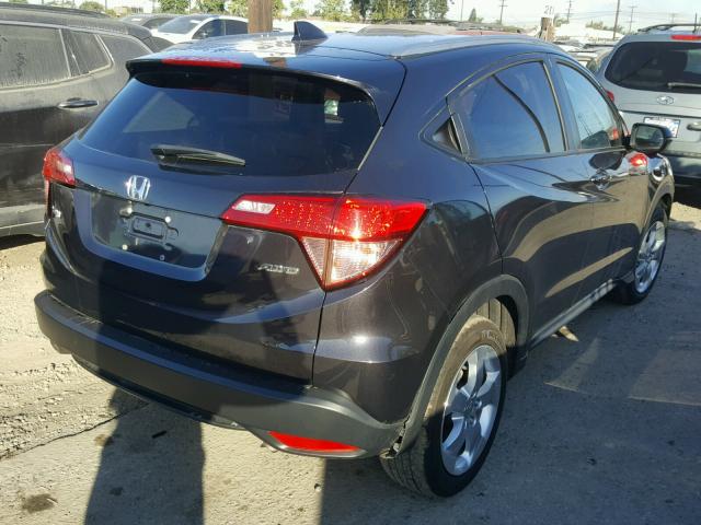 3CZRU6H78GM733138 - 2016 HONDA HR-V EXL CHARCOAL photo 4