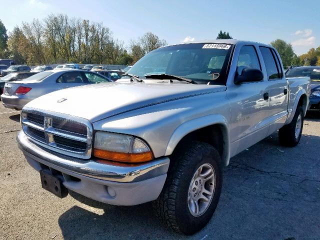 1B7HG2AN61S286687 - 2001 DODGE DAKOTA QUA SILVER photo 2