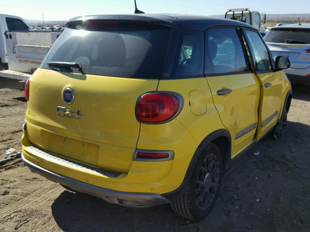 ZFBCFADH2JZ040890 - 2018 FIAT 500L TREKK YELLOW photo 4