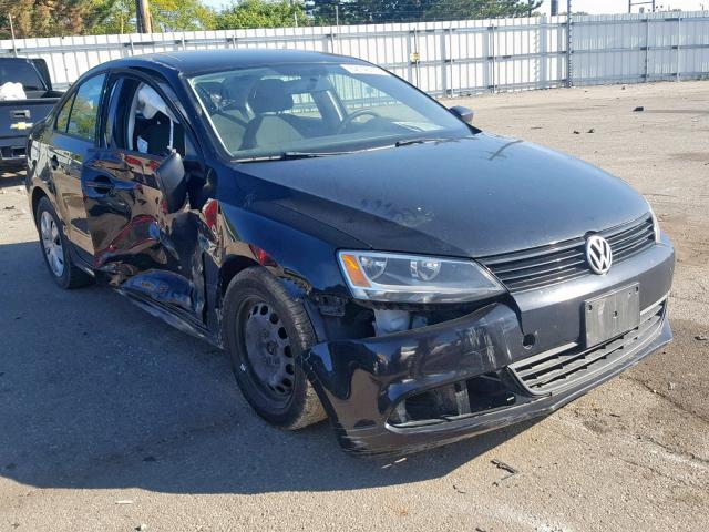 3VW2K7AJ1CM382430 - 2012 VOLKSWAGEN JETTA BASE BLACK photo 1