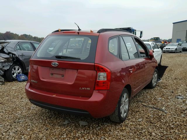 KNAFG526087131109 - 2008 KIA RONDO LX BURGUNDY photo 4