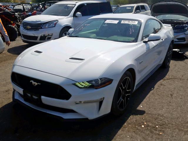 1FA6P8CFXJ5156612 - 2018 FORD MUSTANG GT WHITE photo 2