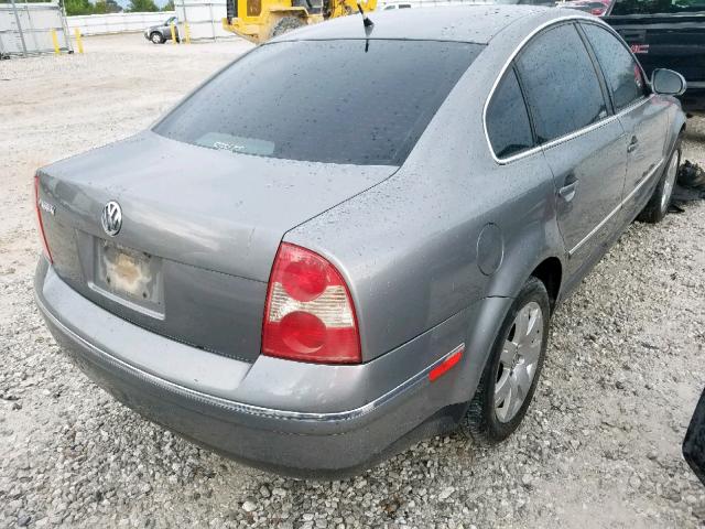 WVWAD63B35P028267 - 2005 VOLKSWAGEN PASSAT GLS GRAY photo 4