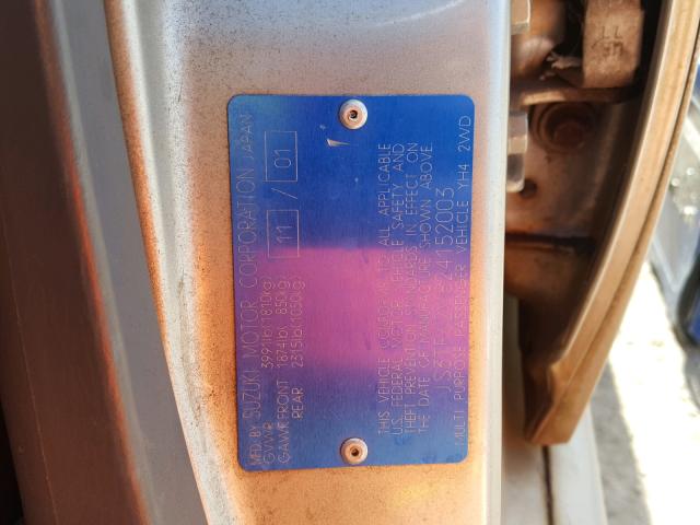 JS3TE62V824152003 - 2002 SUZUKI GRAND VITA TAN photo 10