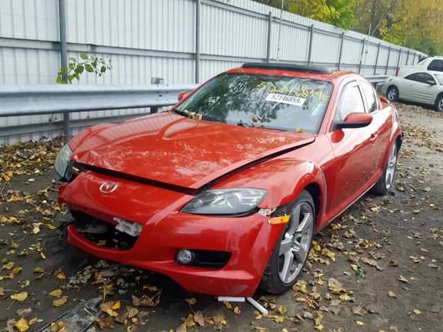 JM1FE173940111850 - 2004 MAZDA RX8 RED photo 2