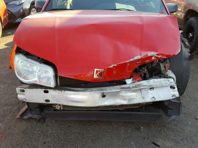 1G8AN15F87Z185424 - 2007 SATURN ION LEVEL RED photo 9