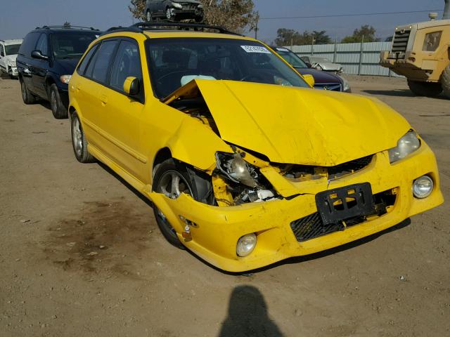 JM1BJ246221515532 - 2002 MAZDA PROTEGE PR YELLOW photo 1