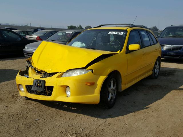 JM1BJ246221515532 - 2002 MAZDA PROTEGE PR YELLOW photo 2