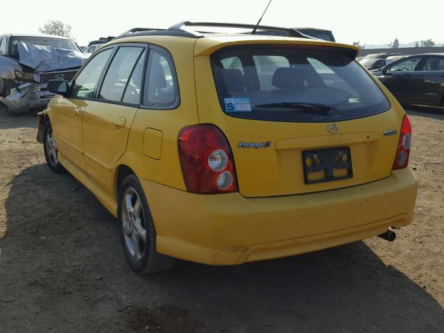 JM1BJ246221515532 - 2002 MAZDA PROTEGE PR YELLOW photo 3