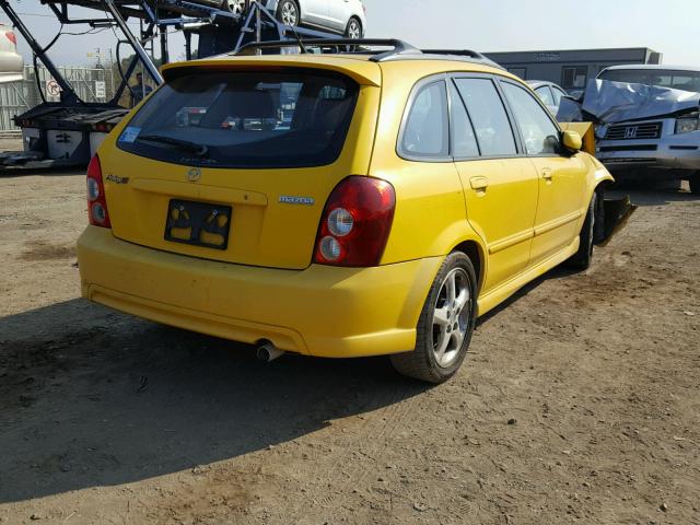 JM1BJ246221515532 - 2002 MAZDA PROTEGE PR YELLOW photo 4