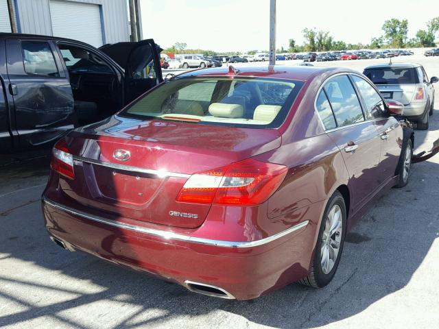 KMHGC4DDXCU175861 - 2012 HYUNDAI GENESIS 3. BURGUNDY photo 4