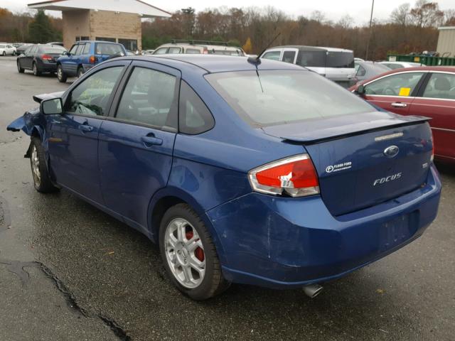 1FAHP36N69W242276 - 2009 FORD FOCUS SES BLUE photo 3