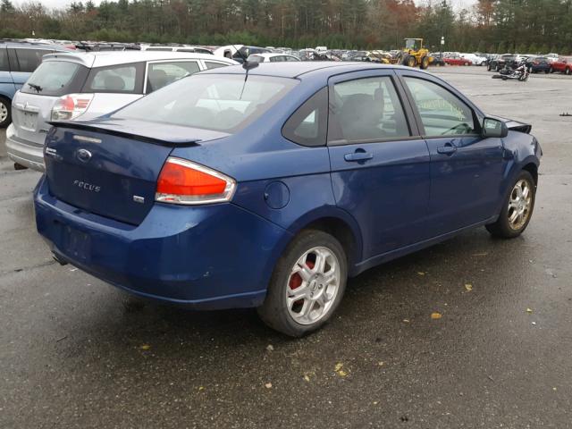 1FAHP36N69W242276 - 2009 FORD FOCUS SES BLUE photo 4