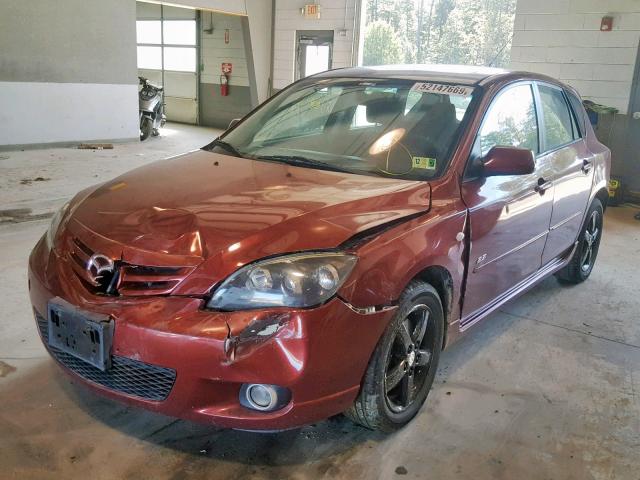 JM1BK143361521388 - 2006 MAZDA 3 HATCHBAC RED photo 2