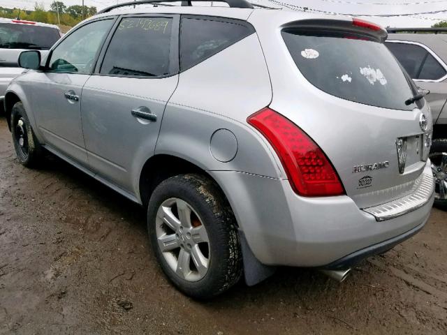 JN8AZ08W17W643732 - 2007 NISSAN MURANO SL GRAY photo 3