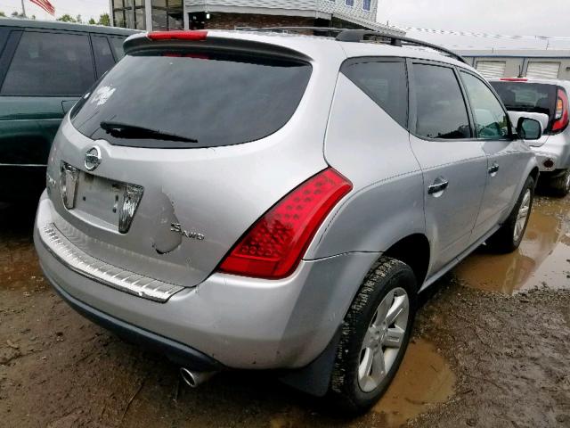 JN8AZ08W17W643732 - 2007 NISSAN MURANO SL GRAY photo 4