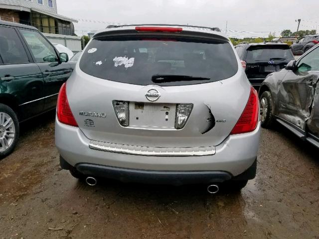 JN8AZ08W17W643732 - 2007 NISSAN MURANO SL GRAY photo 9