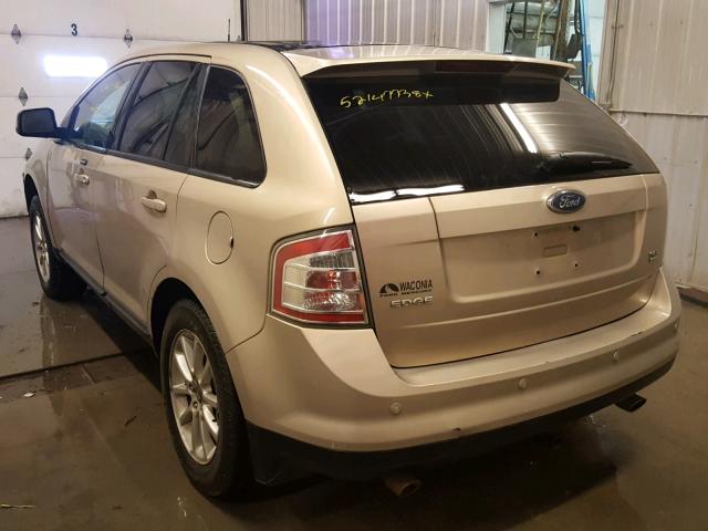 2FMDK48C47BA88377 - 2007 FORD EDGE SEL TAN photo 3