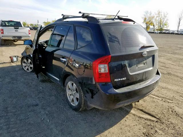 KNAFG526897236157 - 2009 KIA RONDO LX BLACK photo 3