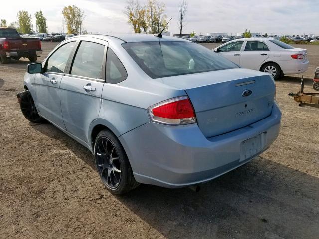 1FAHP34N78W160400 - 2008 FORD FOCUS S/SE BLUE photo 3