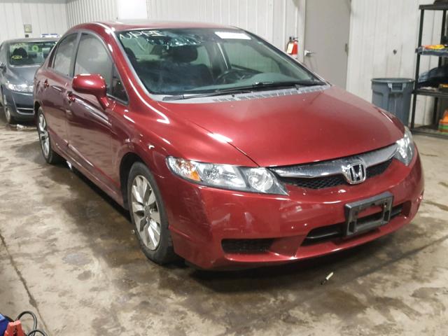 19XFA16999E002630 - 2009 HONDA CIVIC EXL RED photo 1