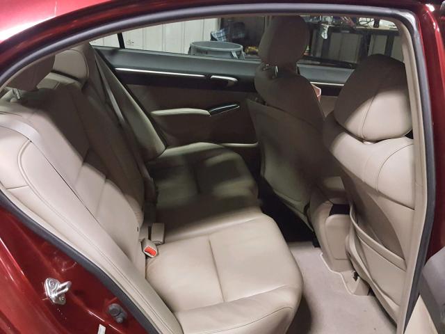 19XFA16999E002630 - 2009 HONDA CIVIC EXL RED photo 6