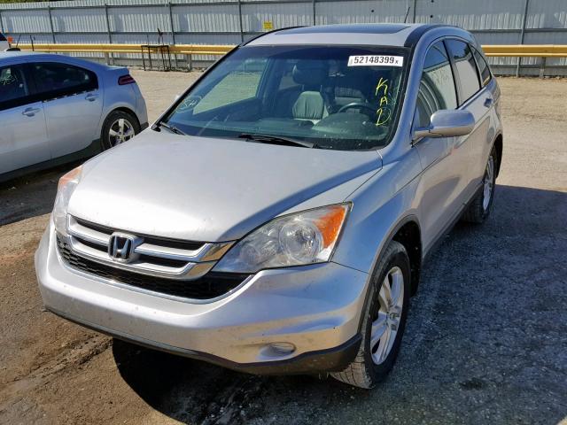 JHLRE4H71BC024572 - 2011 HONDA CR-V EXL SILVER photo 2