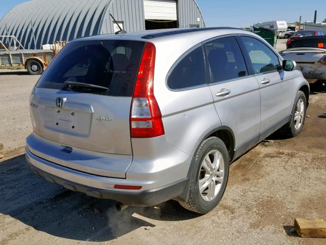 JHLRE4H71BC024572 - 2011 HONDA CR-V EXL SILVER photo 4